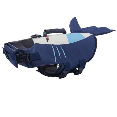 Rešilni jopič za pse, plavalni telovnik za hišne ljubljenčke z odsevnimi trakovi Blue M