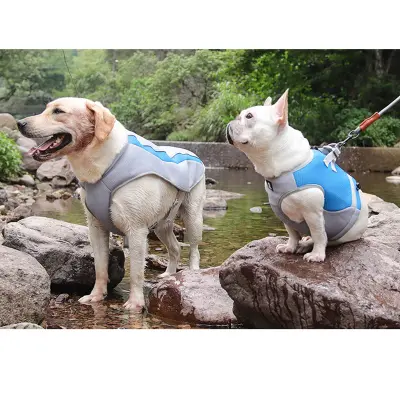 Hladilni jopič za pse, zračen poletni hladilni plašč iz ledene svile za velike pse  L