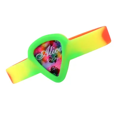 Držalo za trzalice za kitaro, zapestnica za trzalice za kitariste Green