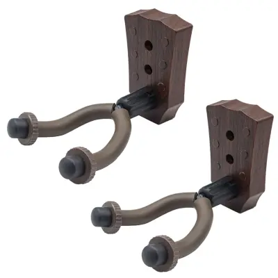 2-pakirni stenski obešalniki za kitaro, stenski nosilec za kitaro iz lesa   Model 2