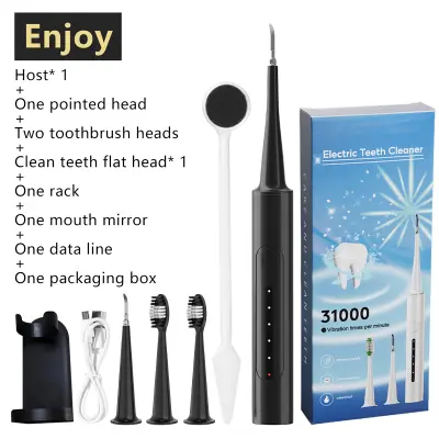 Set električne zobne ščetke z nosilcem za na steno Black