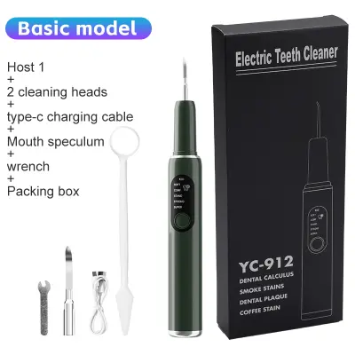 Komplet električnih zobnih ščetk Set za odstranjevanje zobnega kamna Green