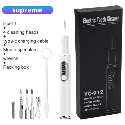 Električna zobna ščetka za odstranjevanje zobnega kamna White