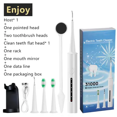 Set električne zobne ščetke z nosilcem za na steno White