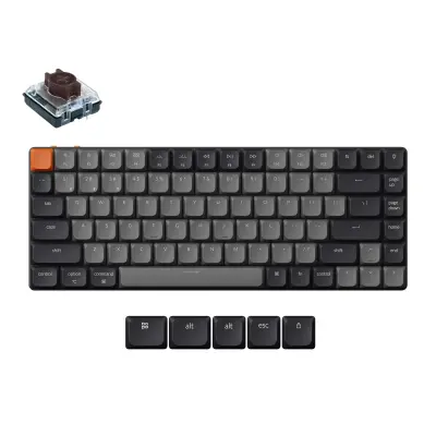Keychron K3 QMK brezžična mehanska tipkovnica RGB LED / Low Profile 2.0  Hot-Swap / Brown / K3X-H3