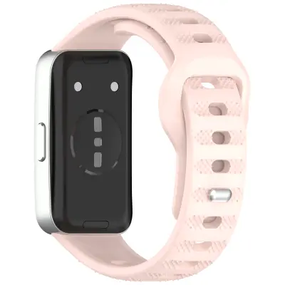 Silikonski pašček za Huawei Band 10/9/8 - Pikčasta tekstura Pink