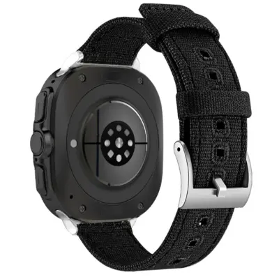 Samsung Galaxy Watch 7 Ultra Canvas Sport Strap Black + Silver