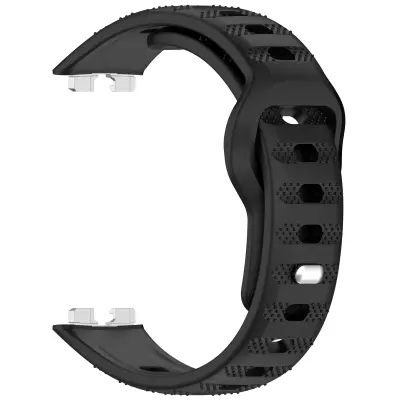Silikonski pašček za Huawei Band 10/9/8 - Pikčasta tekstura Black