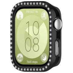 Ovitek za Huawei Watch Fit 3 z votlim zaščitnim pokrovom Diamond PC Black
