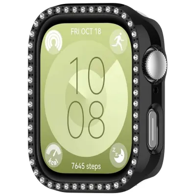 Ovitek za Huawei Watch Fit 3 z votlim zaščitnim pokrovom Diamond PC Black