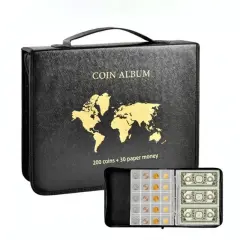 Komplet albumov za zbiranje kovancev - črn