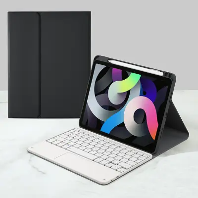 Tanek zaščitni ovitek s tipkovnico na dotik za iPad Black&White  iPad 10,2/10,5 palcev