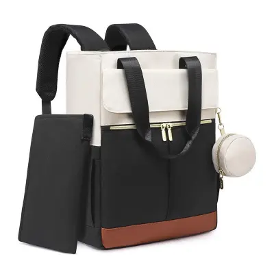 Eleganten in vsestranski nahrbtnik za prenosnik za ženske - črn