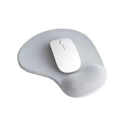Ergonomska podloga za miško z gel oporo za zapestje - moderno siva