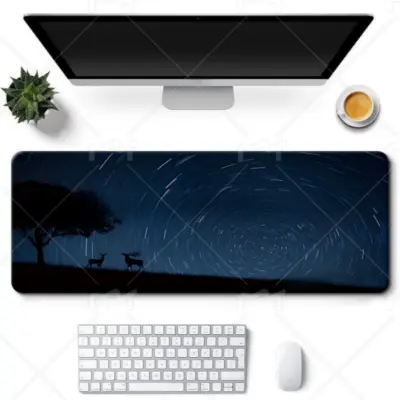 Nedrseča abstraktna gumijasta podloga za miško z motivom pokrajine  M Model 4