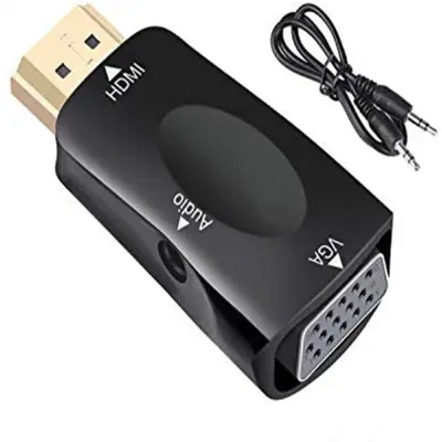 Pretvornik HDMI v VGA - z avdio izhodom (črn)