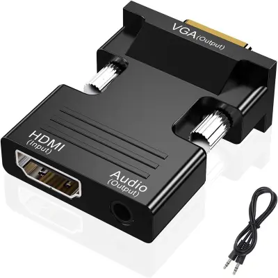 Adapter HDMI v VGA - pretvornik iz računalnika v projektor/TV