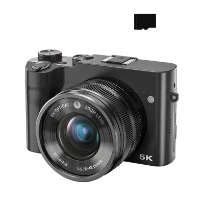 Digitalni fotoaparat DC209X z optičnim zoomom in 32 GB TF kartico Black