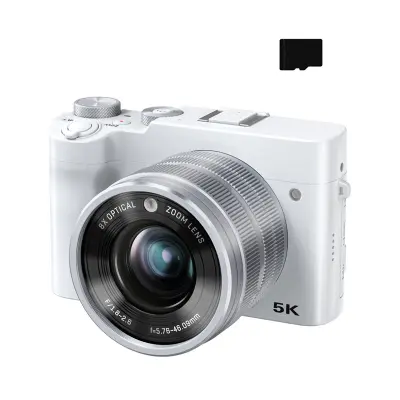 Digitalni fotoaparat DC209X z optičnim zoomom in 32 GB TF kartico White
