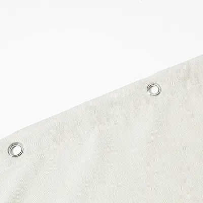 Naravna lanena zavesa za tuš - Vodoodporna zavesa za kopalnico s kavlji   C