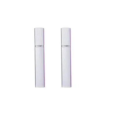 Elegantna aluminijasta & steklena kvadratna steklenička z razpršilom - 2 kosa
