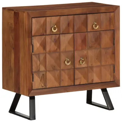 vidaXL predalčnik Honey Brown 70x35x70 cm masivni les akacije
