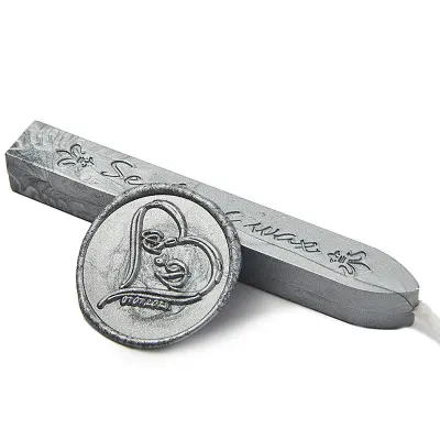 Palice z voskom za pečatenje za starinske pečate Silver
