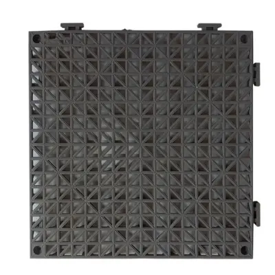 12-delni komplet nedrsečih podlog za kuhinjsko korito z odtokom, debeline 1,4 cm Black