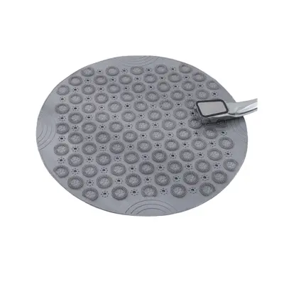 Nedrseča kopalniška podloga, TPE tuš podloga z drenažnimi luknjami, 30 cm okrogla Grey
