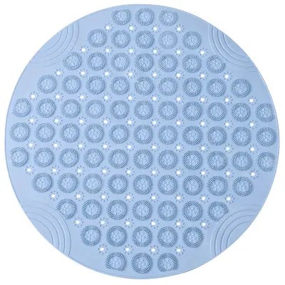 Nedrseča kopalniška podloga, TPE tuš podloga z drenažnimi luknjami, 30 cm okrogla Blue