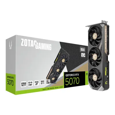 Grafična kartica nVidia RTX5070 Zotac Solid OC Gaming - 12GB GDDR7 (ZT-B50700J-10P)