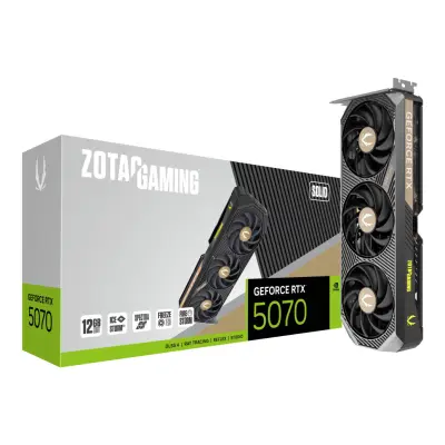 Grafična kartica nVidia RTX5070 Zotac Solid Gaming - 12GB GDDR7 (ZT-B50700D-10P)