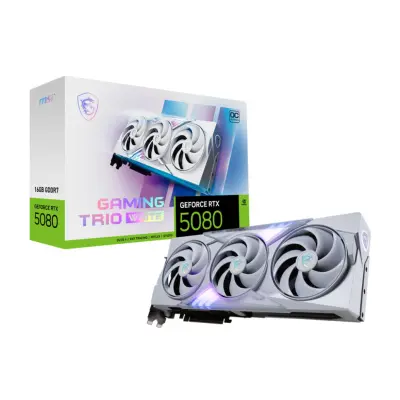 Grafična kartica nVidia RTX5080 MSI Gaming Trio OC bela - 16GB GDDR7 (V531-045R)