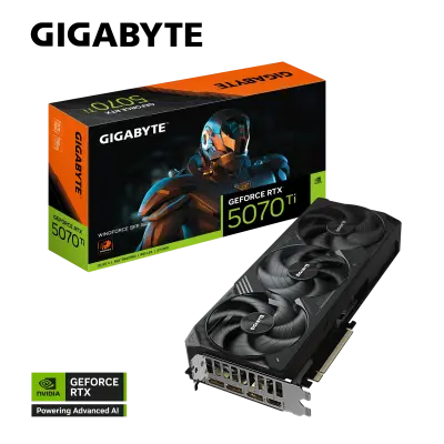 Grafična kartica GIGABYTE GeForce RTX 5070 Ti WINDFORCE SFF 16G, 16GB GDDR7, PCI-E 5.0