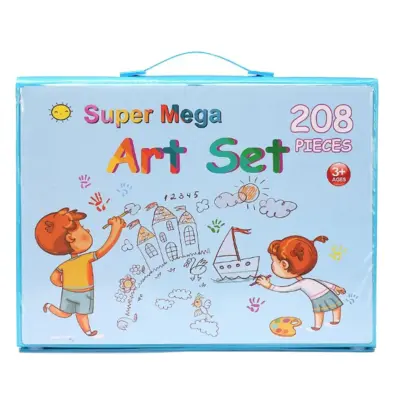 208-delni slikarski komplet, Otroški komplet za slikanje, Slikarski set za otroke, Set za barvanje | ARTIMASTER modra