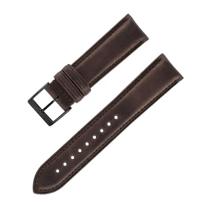 Italijanski Svetlo Spremenljiv Navaden Oljni Vosek Goveje Usnje Pašček za Uro Khaki 23 mm