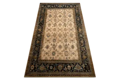 Preproga volna OMEGA AVILA Ornament okvir konjak rjava 200x300 cm