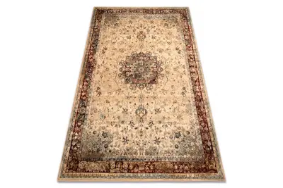 Preproga volna POLONIA KORDOBA25 Rozeta, okvir svetlo rubin 200x300 cm