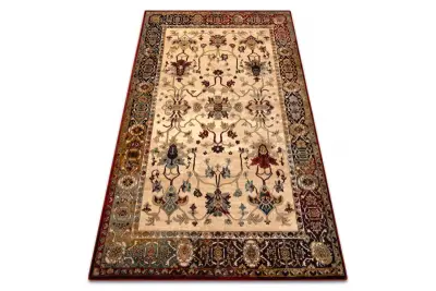 Preproga volna POLONIA BODRUM Ornament, okvir svetlo rubin 200x300 cm