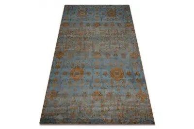 Preproga volna OMEGA KARAJA rože medenina, zlato 200x300 cm