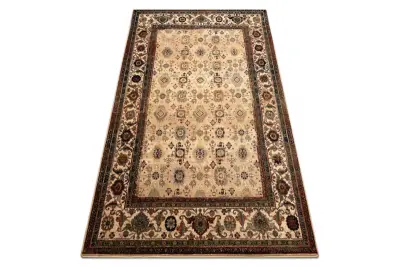 Preproga volna OMEGA AVILA Ornament okvir pesek bež 200x300 cm