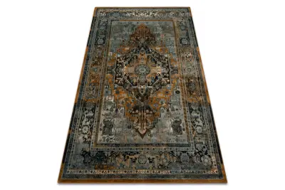 Preproga volna POLONIA ALHAMBRA Ornament, okvir konjak 200x300 cm