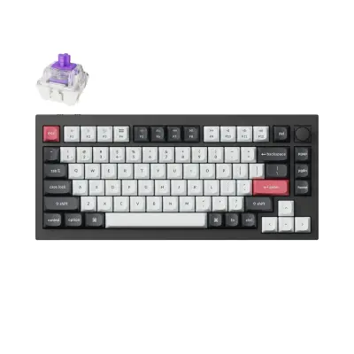Keychron Q1 HE QMK Wireless Brezžična Mehanska Tipkovnica / Črna / Magnetic Nebula Switch / Q1H-M1