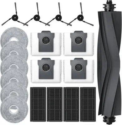 Komplet nadomestnih dodatkov za Dreame L10s Pro, 1 glavna krtača, 4 vrečke za prah, 6 blazinic za mokro brisanje, 4 filtri, 6 stranskih krtač