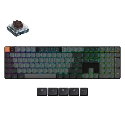 Keychron K5 QMK Brezžična Mehanska Tipkovnica (Version 2) RGB LED (Hot-swappable) / Brown / K5X-H3