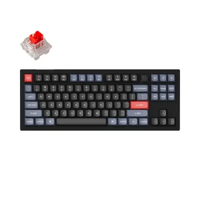 Keychron V3 QMK Mehanska tipkovnica po meri / Carbon Black / K Pro Red / V3-D1
