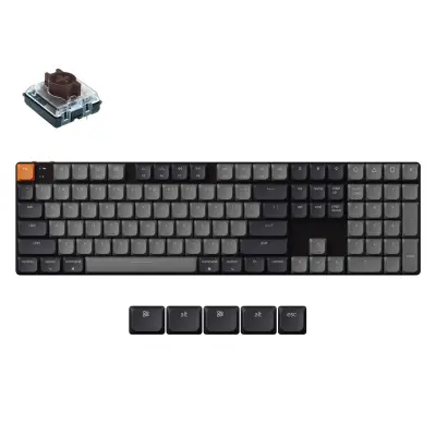 Keychron K5 QMK Brezžična Mehanska Tipkovnica (Version 2) Bela LED / Brown / K5X-A3
