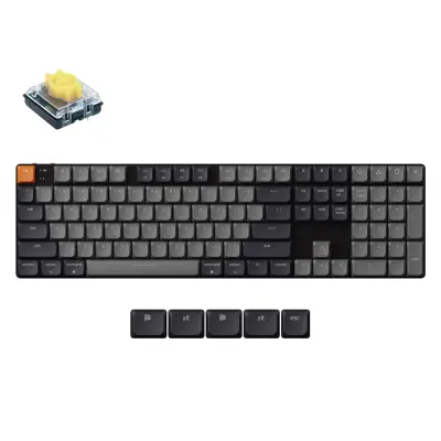 Keychron K5 QMK Brezžična Mehanska Tipkovnica (Version 2) Bela LED / Banana / K5X-A4