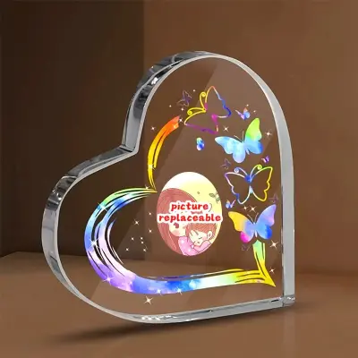 Akrilna Dekoracija za Mizo v Obliki Srca - Popolno Darilo   Model 5