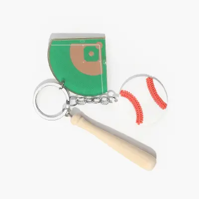 Akrilni obesek za ključe za baseball - eleganten dodatek za avto in ključe   Model 7